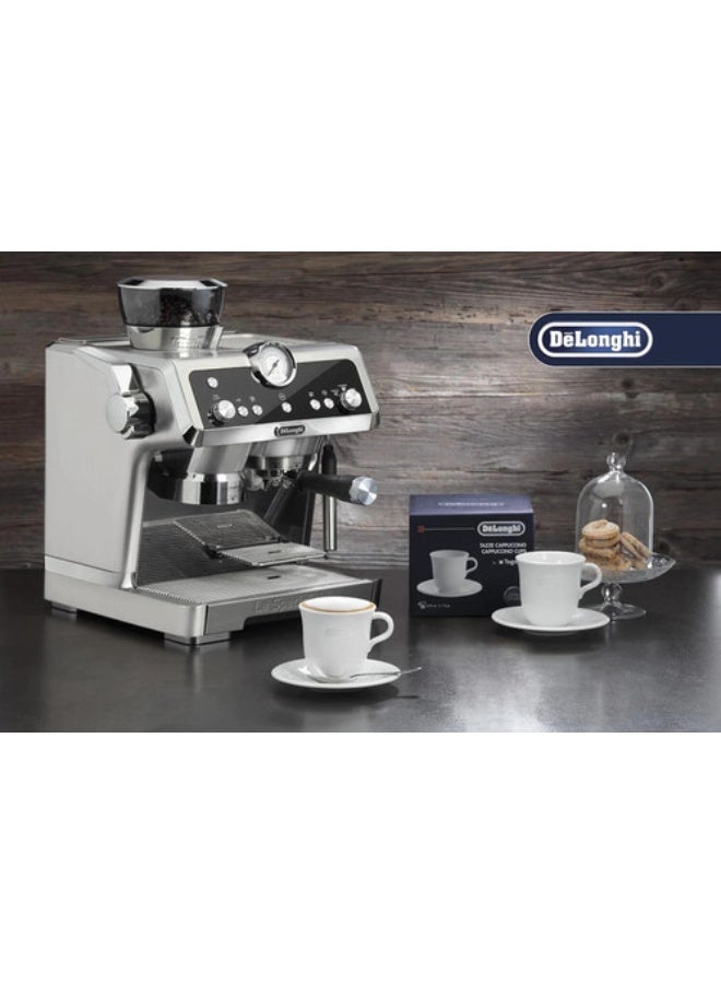 De'Longhi De’Longhi Cappuccino Cups Set of 2 – 270ml White Porcelain, Handmade, Microwave & Dishwasher Safe, Ideal for Cappuccino – DLSC309 - Image 4